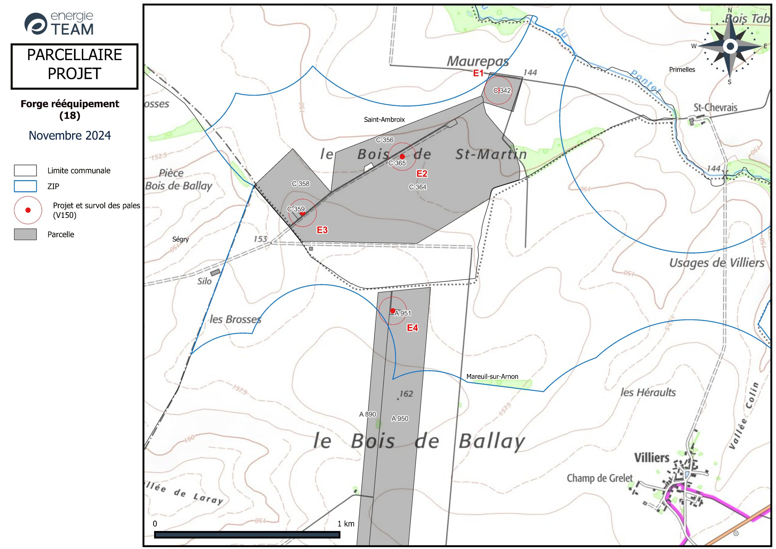 Le projet de rééquipement du parc éolien de Forge, propriété du groupe Allianz