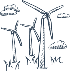 Parc X3 éoliennes